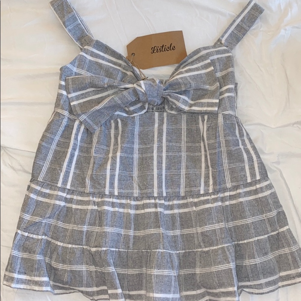 Listicle Bow Tie Tank - NWT - Large